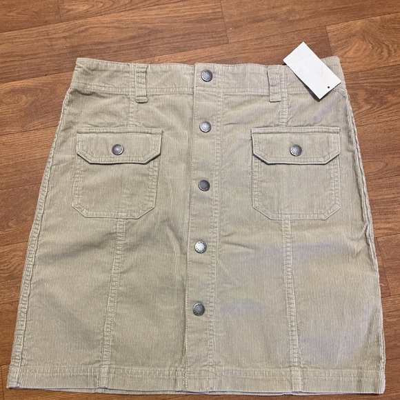 Tommy Hilfiger corduroy tan button down skirt - Picture 4 of 11